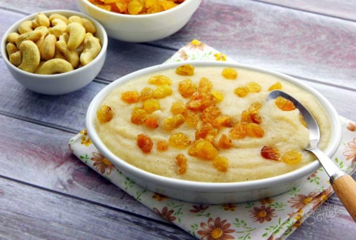 Как варить манную кашу на воде