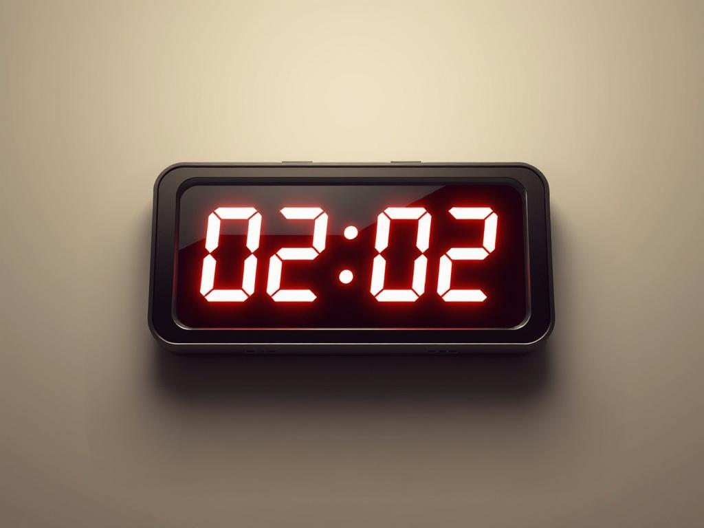 02:02 on the digital clock 02 02 на годиннику