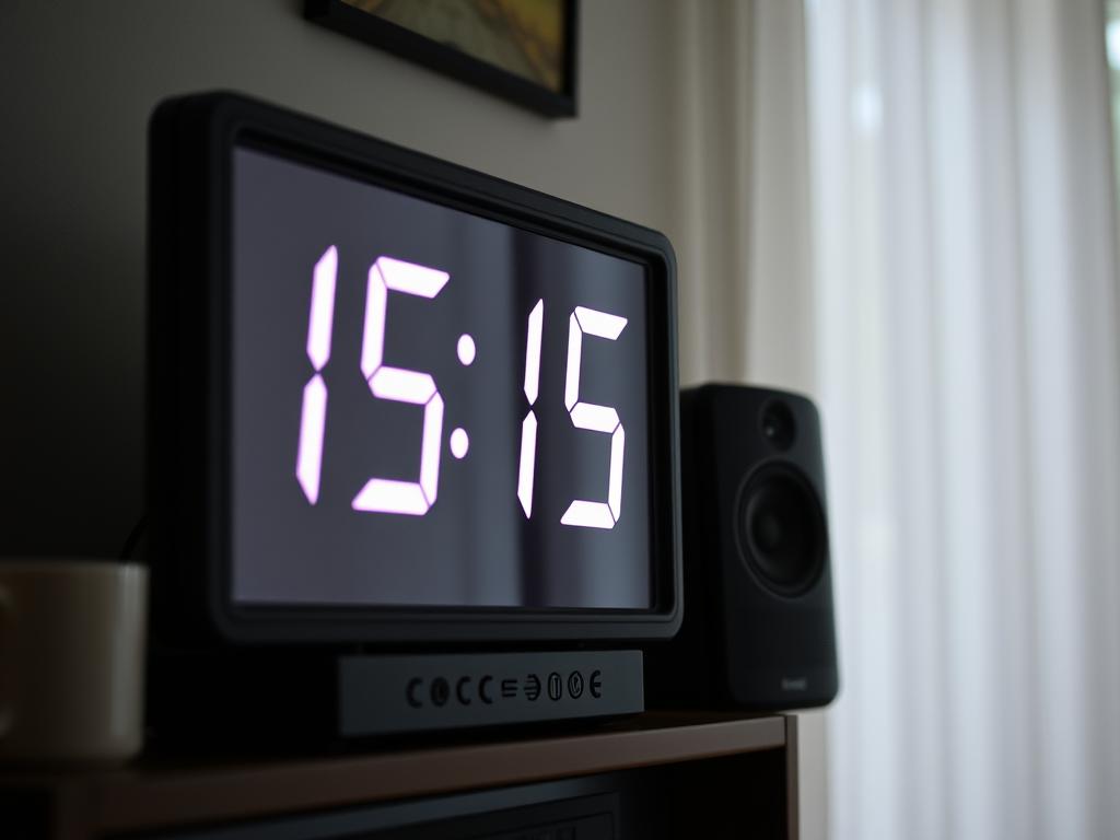 15:15 on the digital clock in the room 15 15 на годиннику значення