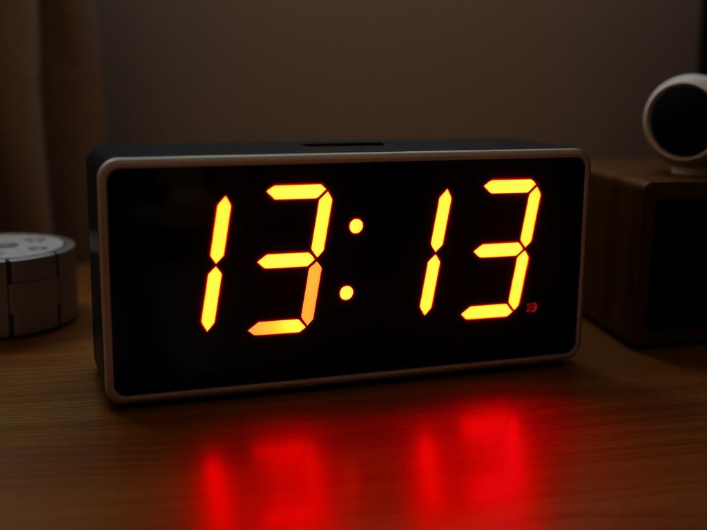 13:13 on the digital clock in the room. 13 13 на годиннику значення: ангельська нумерологія