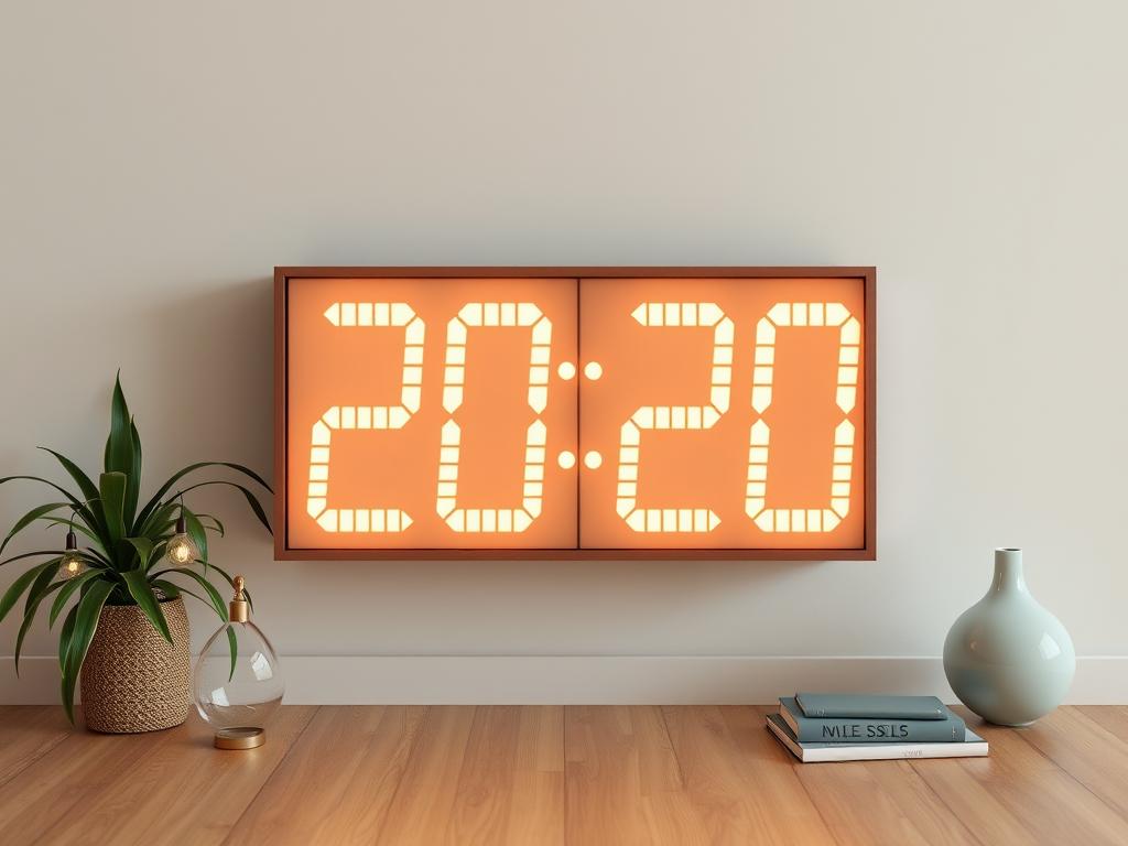 20 20 on the digital clock in the room 2020 на годиннику значення