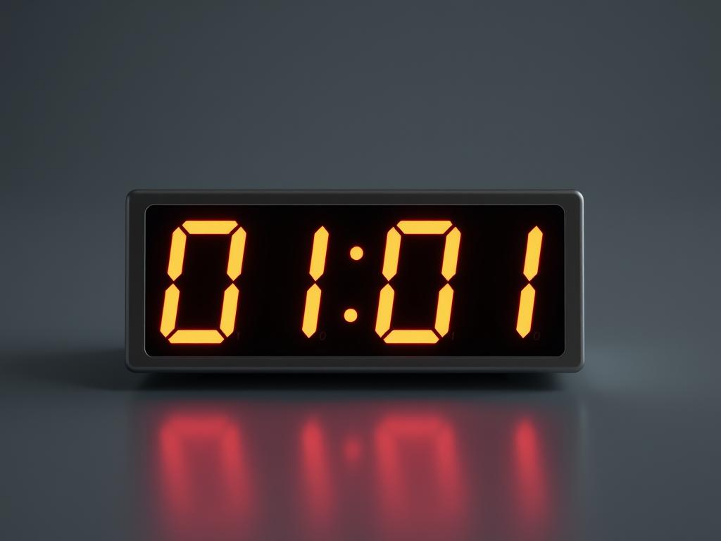 01:01 on a digital clock 01 01 на годиннику