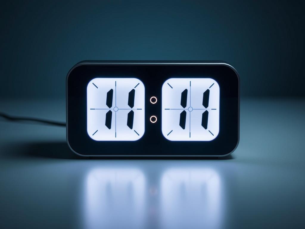 electronic desk clock, the clock shows 11 11 photo 1111 на часах