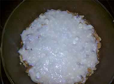 Манник на молоці з сиром і фруктовою начинкою – покроковий рецепт