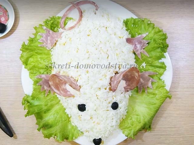 Салат Білий щур — рецепт новорічного салату для 2020 року