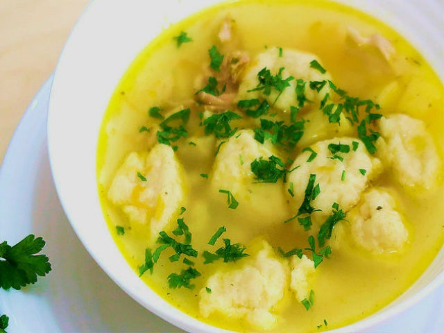 Суп з галушками — 7 покрокових рецептів приготування супу