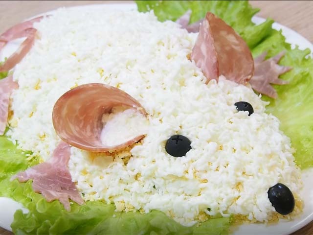 Салат Білий щур — рецепт новорічного салату для 2020 року