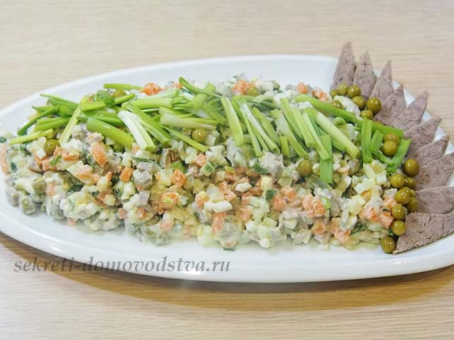 Салат Олів’є з м’ясом — дуже смачний класичний рецепт