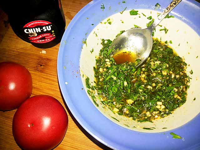 Рецепт смачних запечених овочів під маринадом з сирною закускою