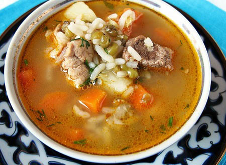 Машхурда – смачний суп з махаємо і рисом. Покроковий рецепт