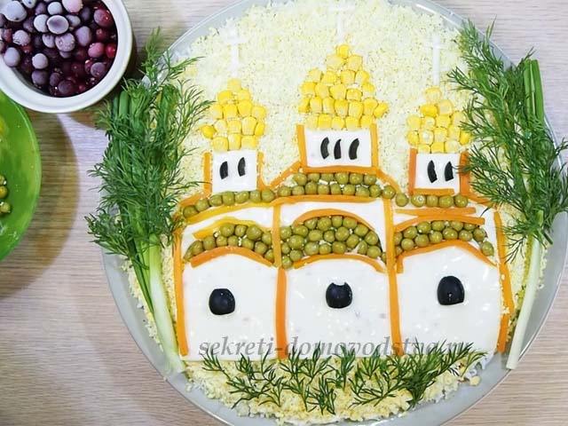 Салат Великодній храм — смачний салат на Великдень