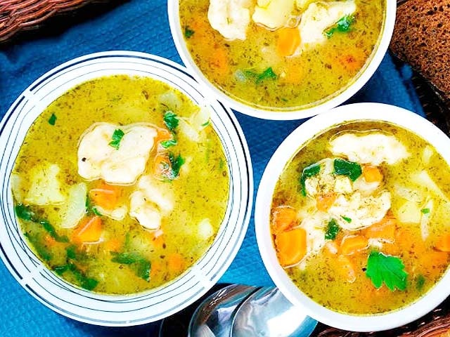 Суп з галушками — 7 покрокових рецептів приготування супу