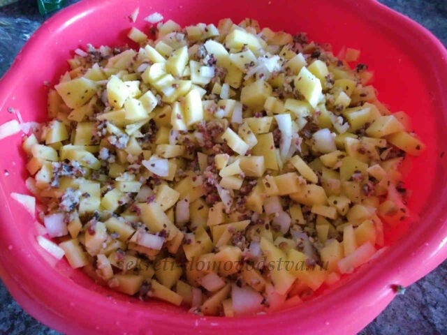 Ечпочмак по-татарськи з тіста на кефірі без дріжджів