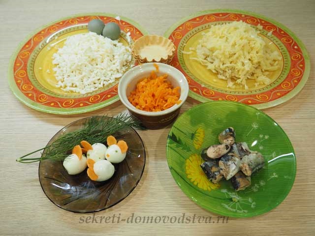 Салати у вигляді щури або миші на Новий Рік 2020: цікаві і нові рецепти