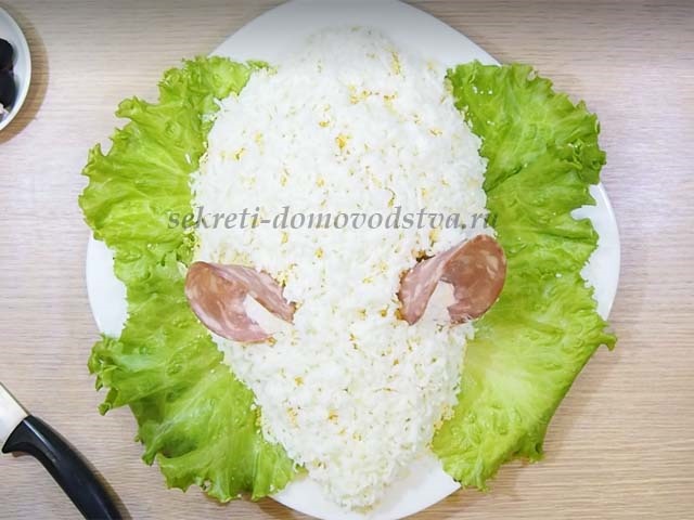 Салат Білий щур — рецепт новорічного салату для 2020 року