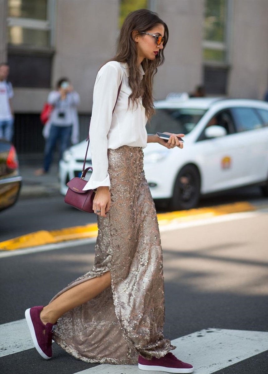 Як і з чим носити довгу спідницю влітку: фото
