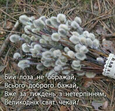 Короткі привітання з Вербною неділею своїми словами, у прозі