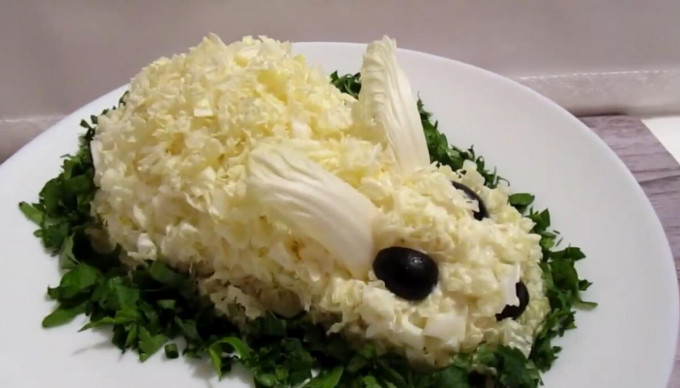 Салати у вигляді Кролика на Новий рік 2023 – прості та смачні рецепти