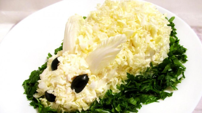 Салати у вигляді Кролика на Новий рік 2023 – прості та смачні рецепти