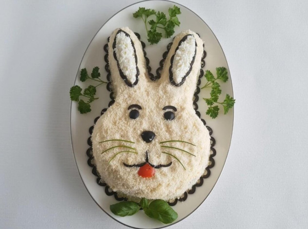 Салати у вигляді Кролика на Новий рік 2023 – прості та смачні рецепти