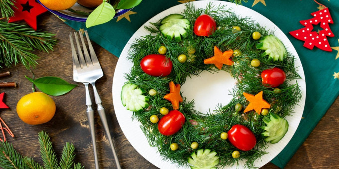 Прикраса салатів на Новий 2023 | новорічні на рік Кролика