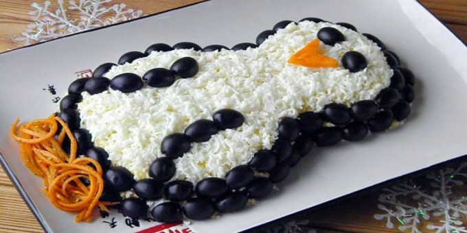 Прикраса салатів на Новий 2023 | новорічні на рік Кролика