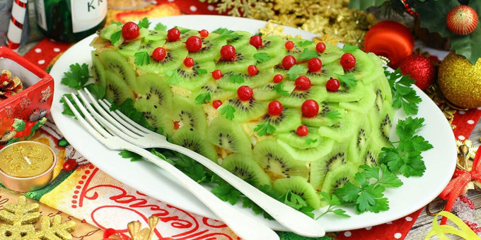 Прикраса салатів на Новий 2023 | новорічні на рік Кролика