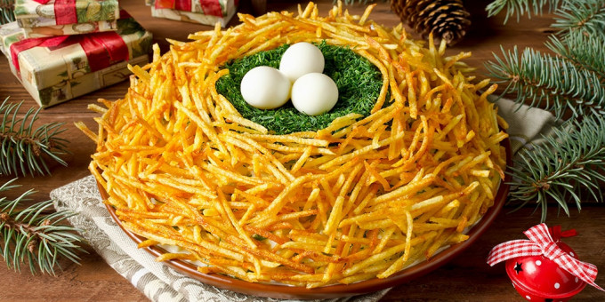 Прикраса салатів на Новий 2023 | новорічні на рік Кролика