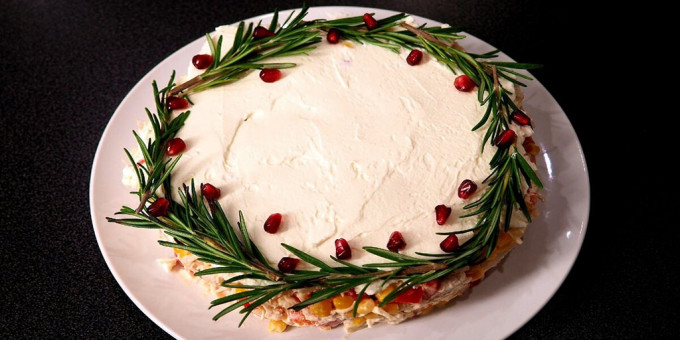 Прикраса салатів на Новий 2023 | новорічні на рік Кролика