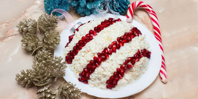 Прикраса салатів на Новий 2023 | новорічні на рік Кролика