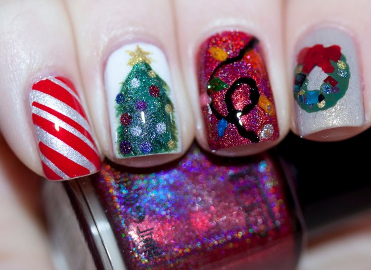 Красиві нігті на новий рік