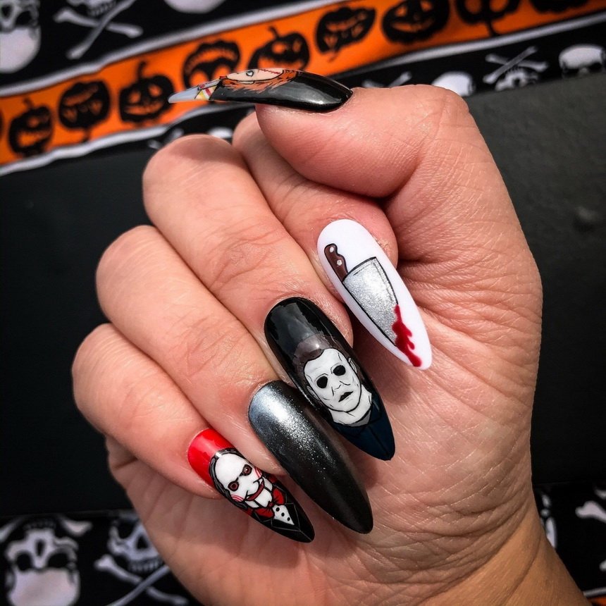 20 фотоідей манікюру за мотивами культових хорор-муві