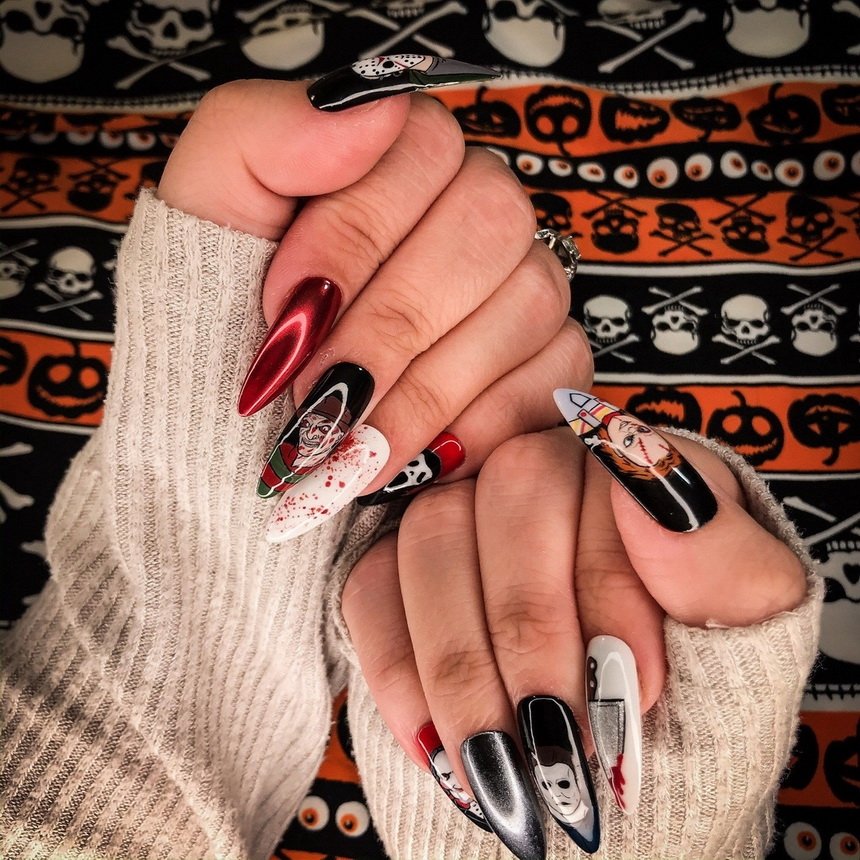 20 фотоідей манікюру за мотивами культових хорор-муві