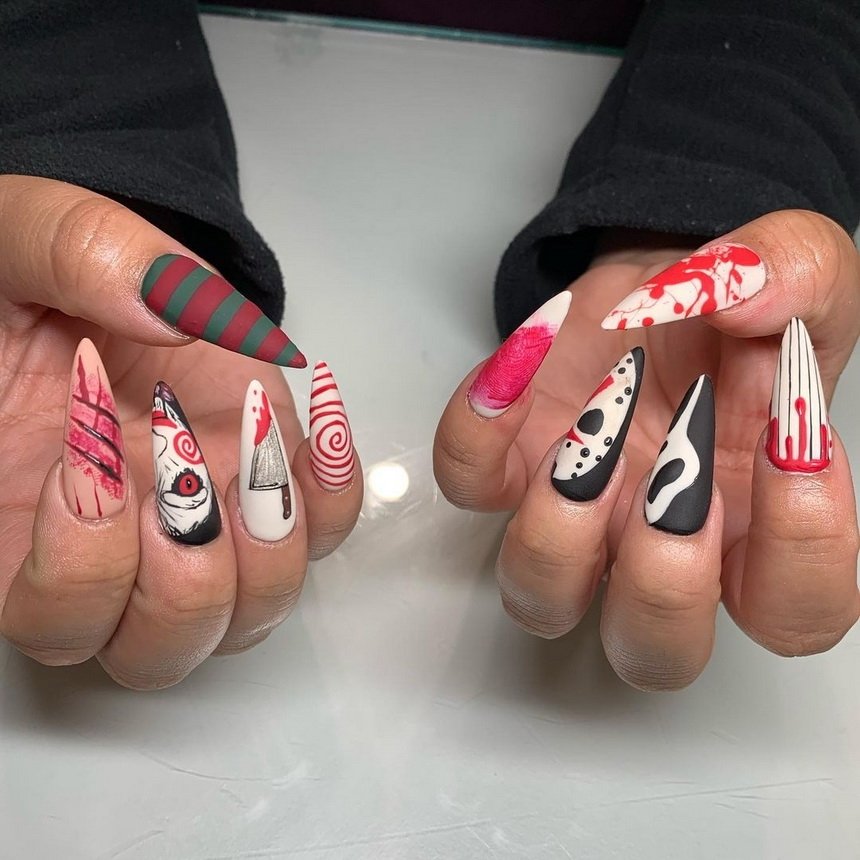 20 фотоідей манікюру за мотивами культових хорор-муві