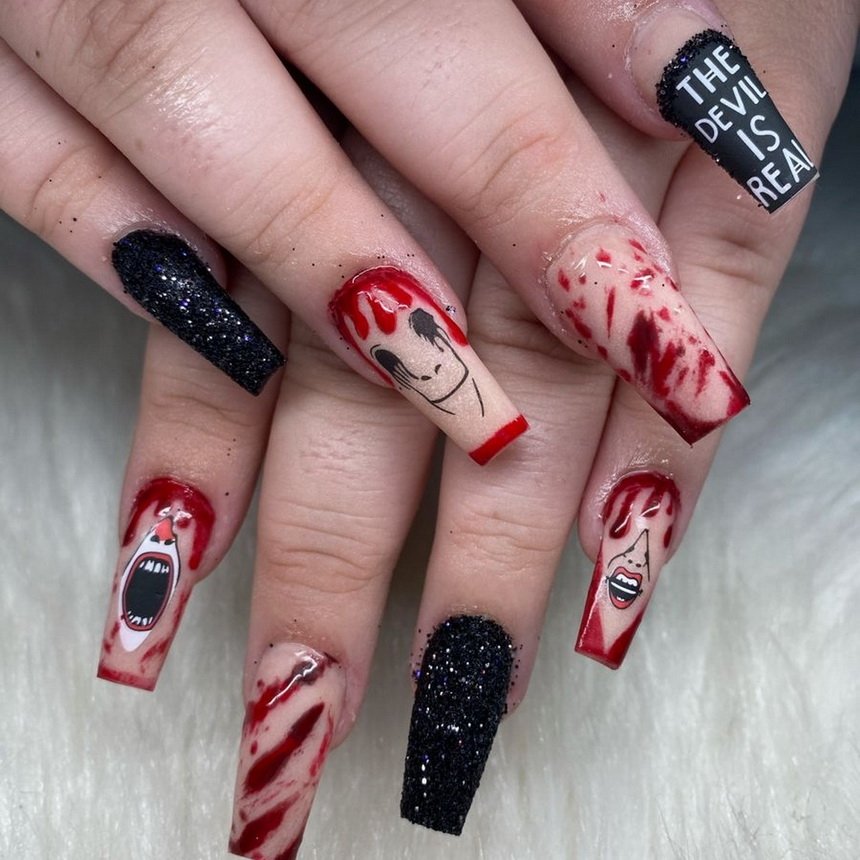 20 фотоідей манікюру за мотивами культових хорор-муві