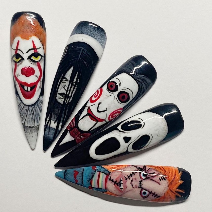 20 фотоідей манікюру за мотивами культових хорор-муві