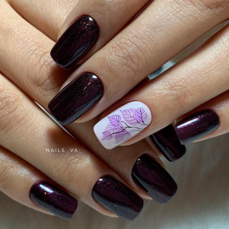 Манікюр 2021 бордо