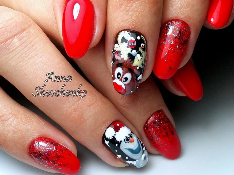 Новорічний манікюр 2021 року