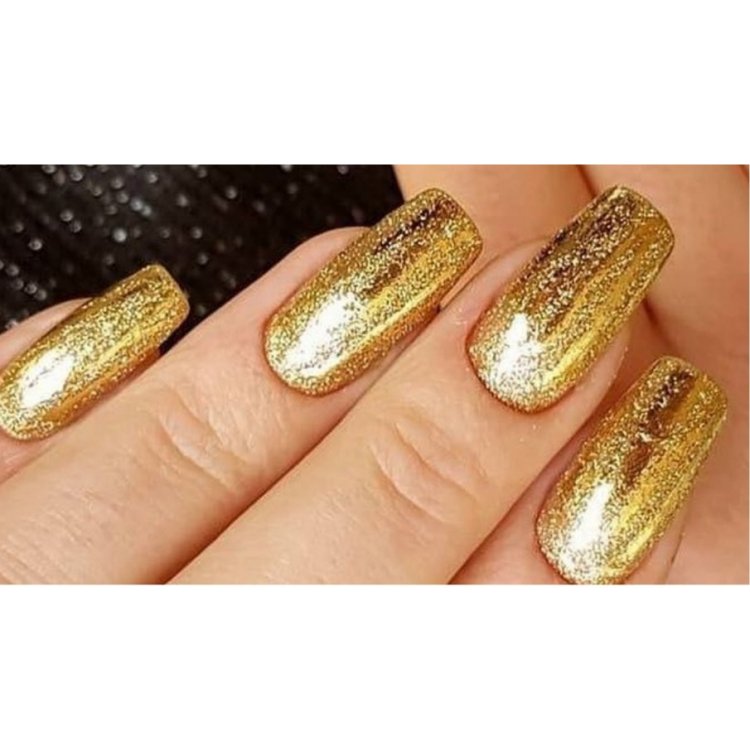 Манікюр Шиммер золотий