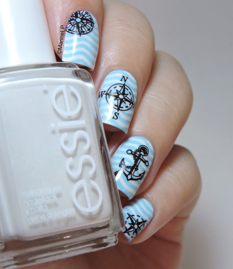 Рисунки на нігтях морська тематика