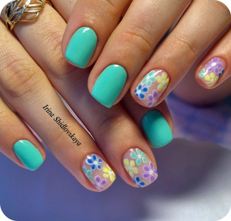 Нігті літній варіант шеллак