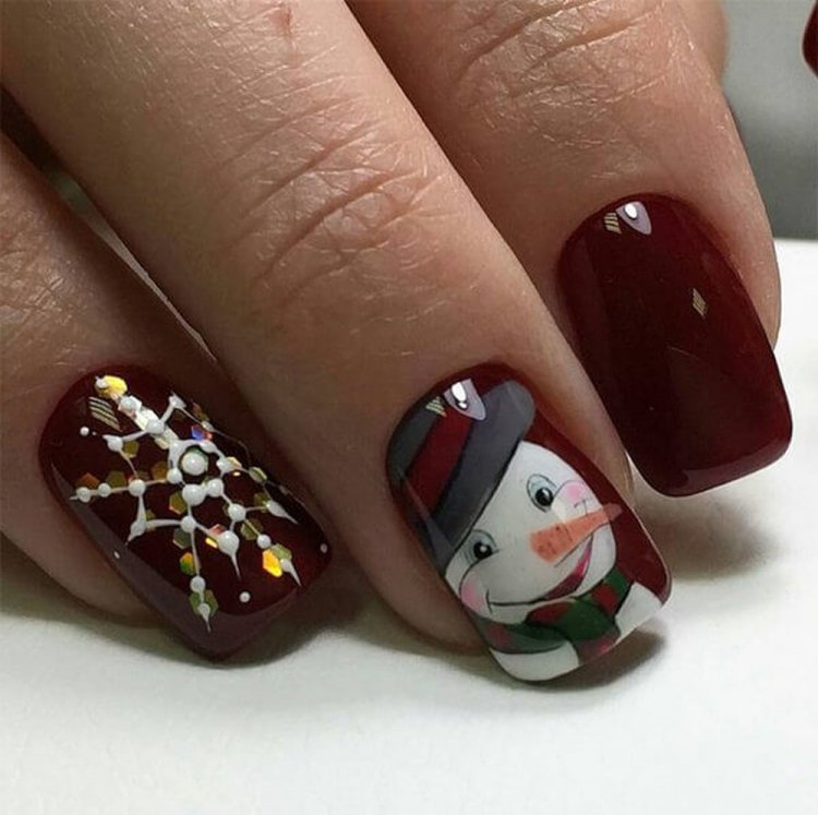 Новорічні нігті2018рік
