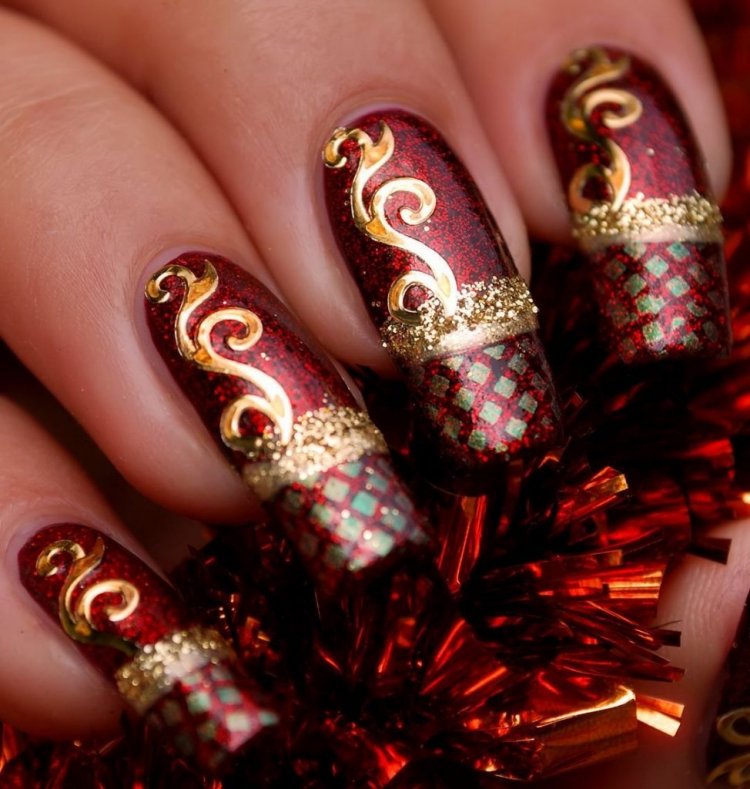 Красиві нігті до нового року