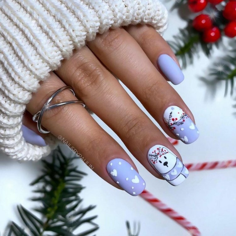 Гарні нігті в зимовому стилі