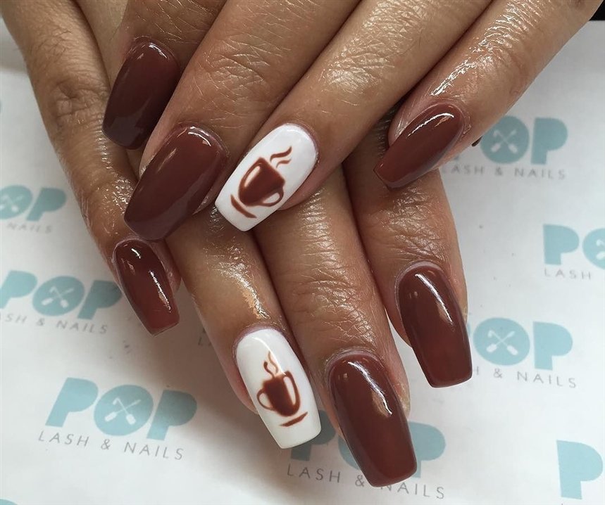 Манікюр для тих, хто любить каву: 20 ідей нейл-арту
