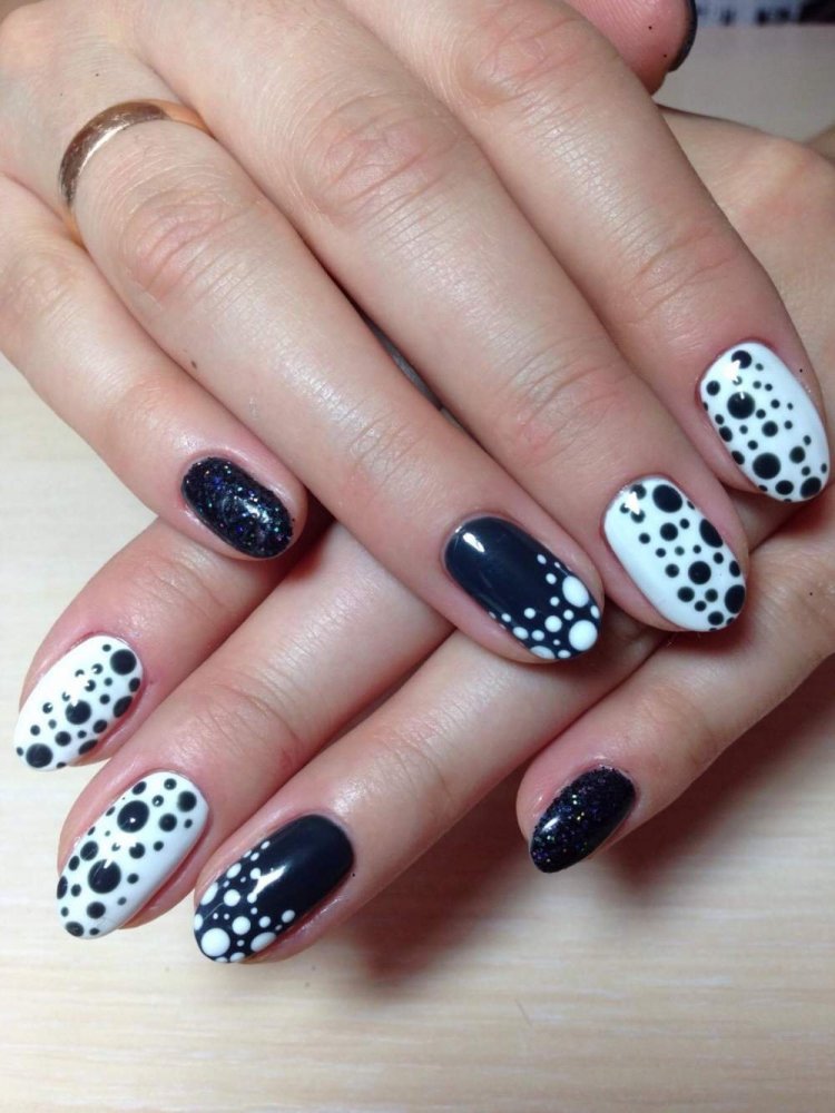 Шеллак маникюр точки