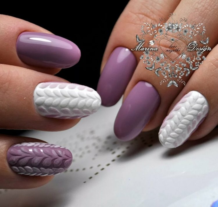 Вязаный маникюр