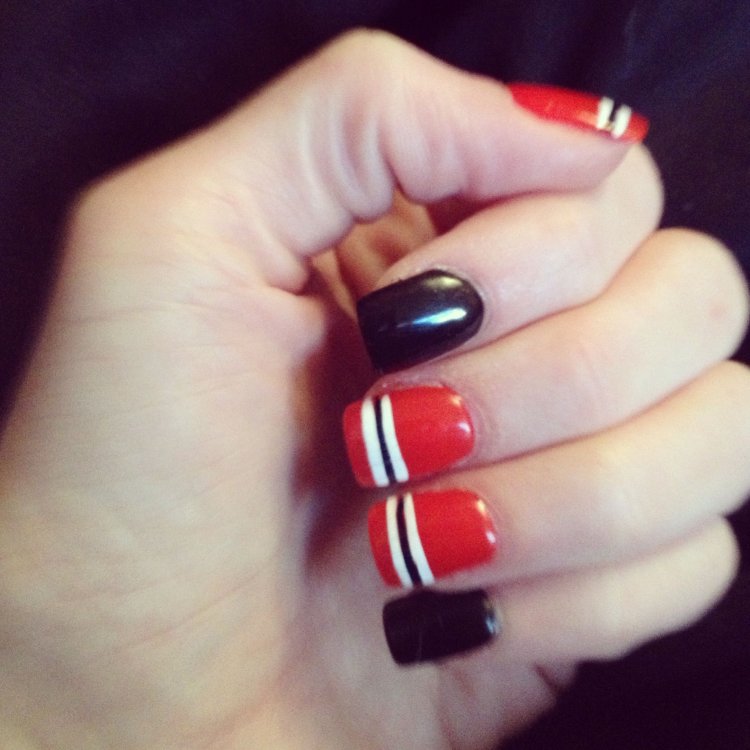 Маникюр хоккейный - 54 фото