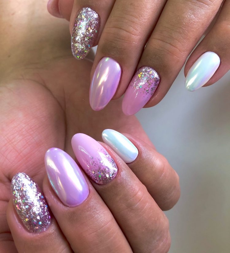 Красивый маникюр с втиркой