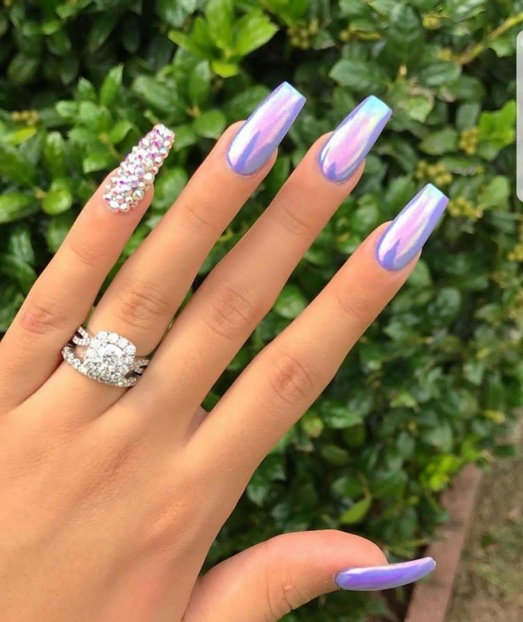 Маникюр на длинные квадратные